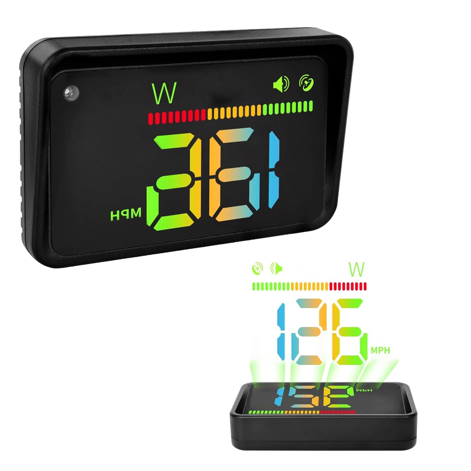 heads up display for cars windshield H4, mph speedometer for car with Speed, Overspeed Alarm, Compass with HD Display, Universal Car HUD USB Cable Plug & Play