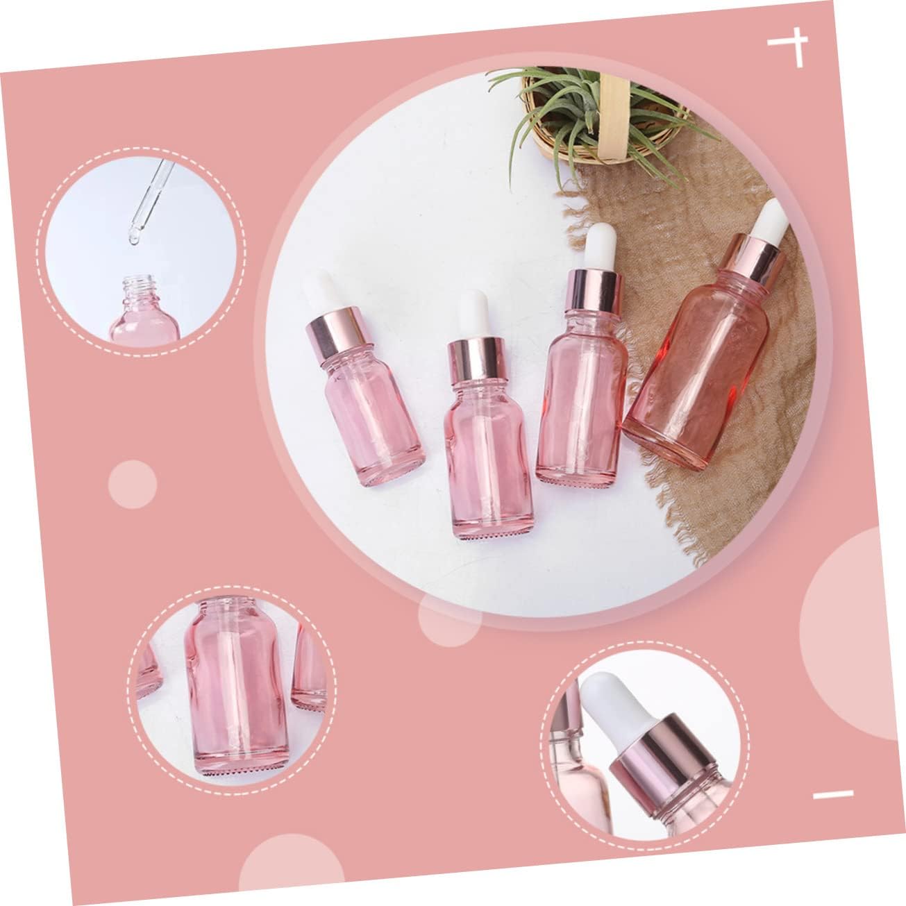 CALLARON 30Pcs Fillable Dropper Bottles Essential Oil Holders for Travel Leakproof Containers for Perfumes and Cosmetics Portable and Practical Storage
