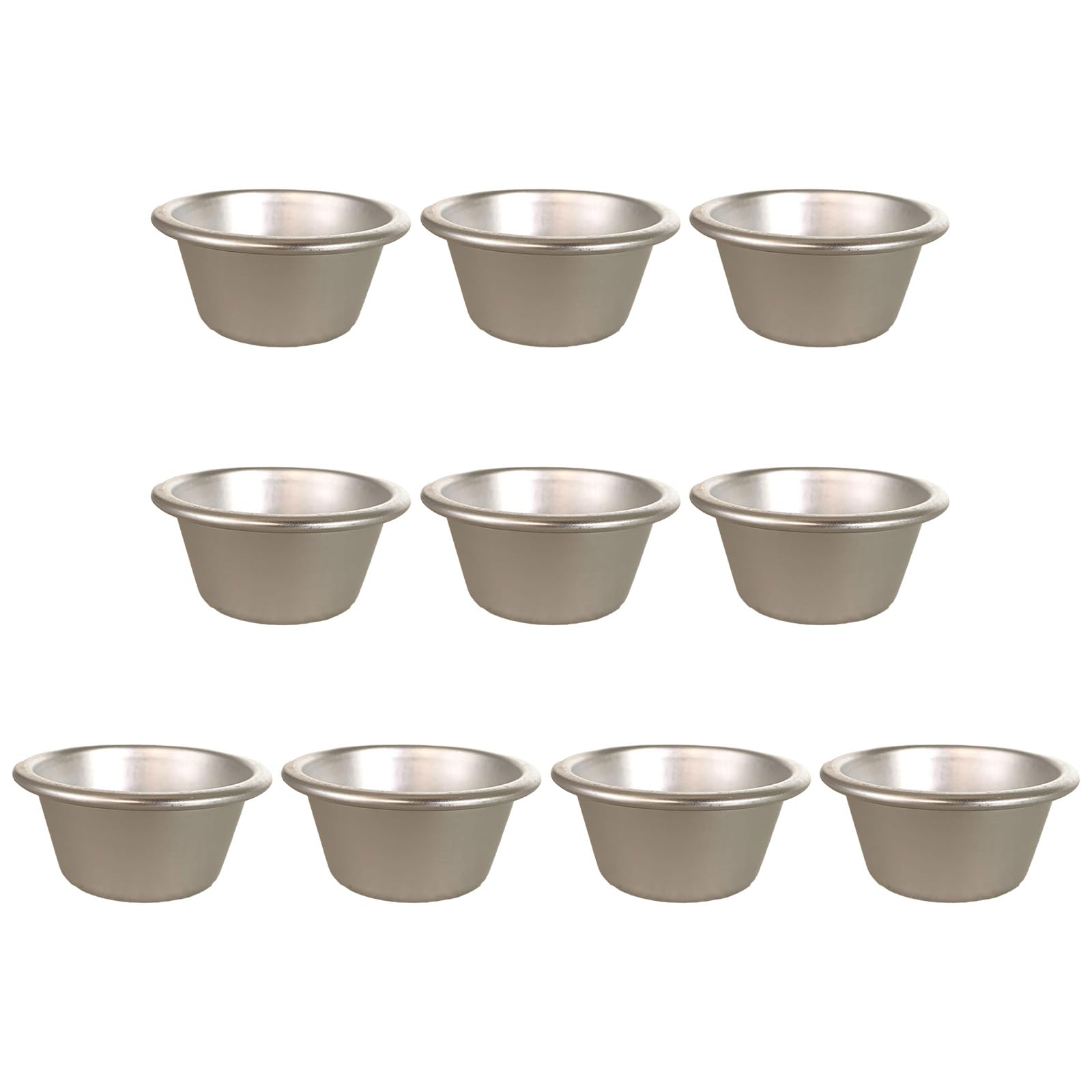 KRYTJACZ Of 10 Nonstick for Eggs Tart and Cupcakes Bakings Cup Cookie Aluminums Darioles Molds Metal Bakings