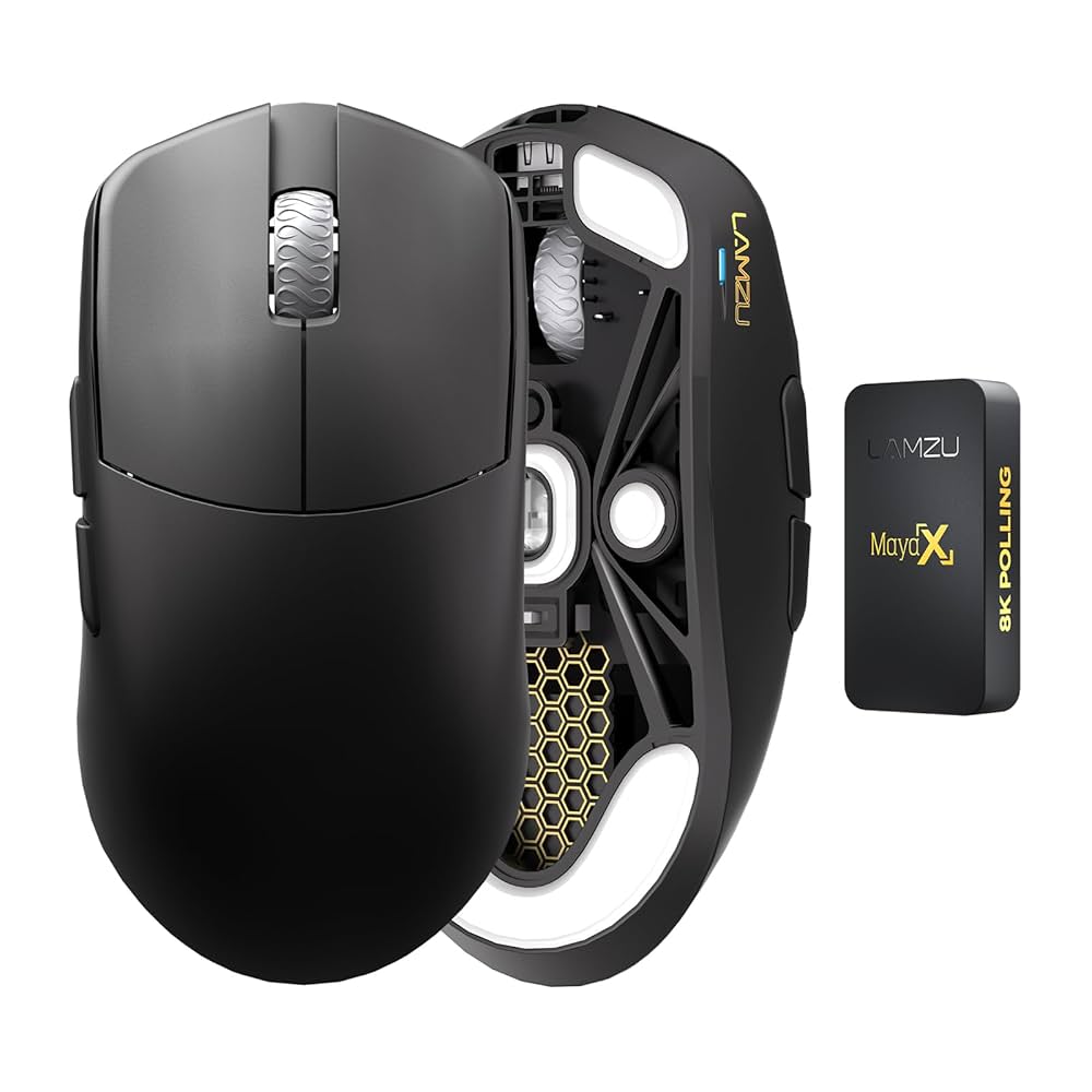 マウス・トラックボール Lamzu Maya X Lamzu Mouse para jogos sem fio Maya X, ultraleve, 47 g