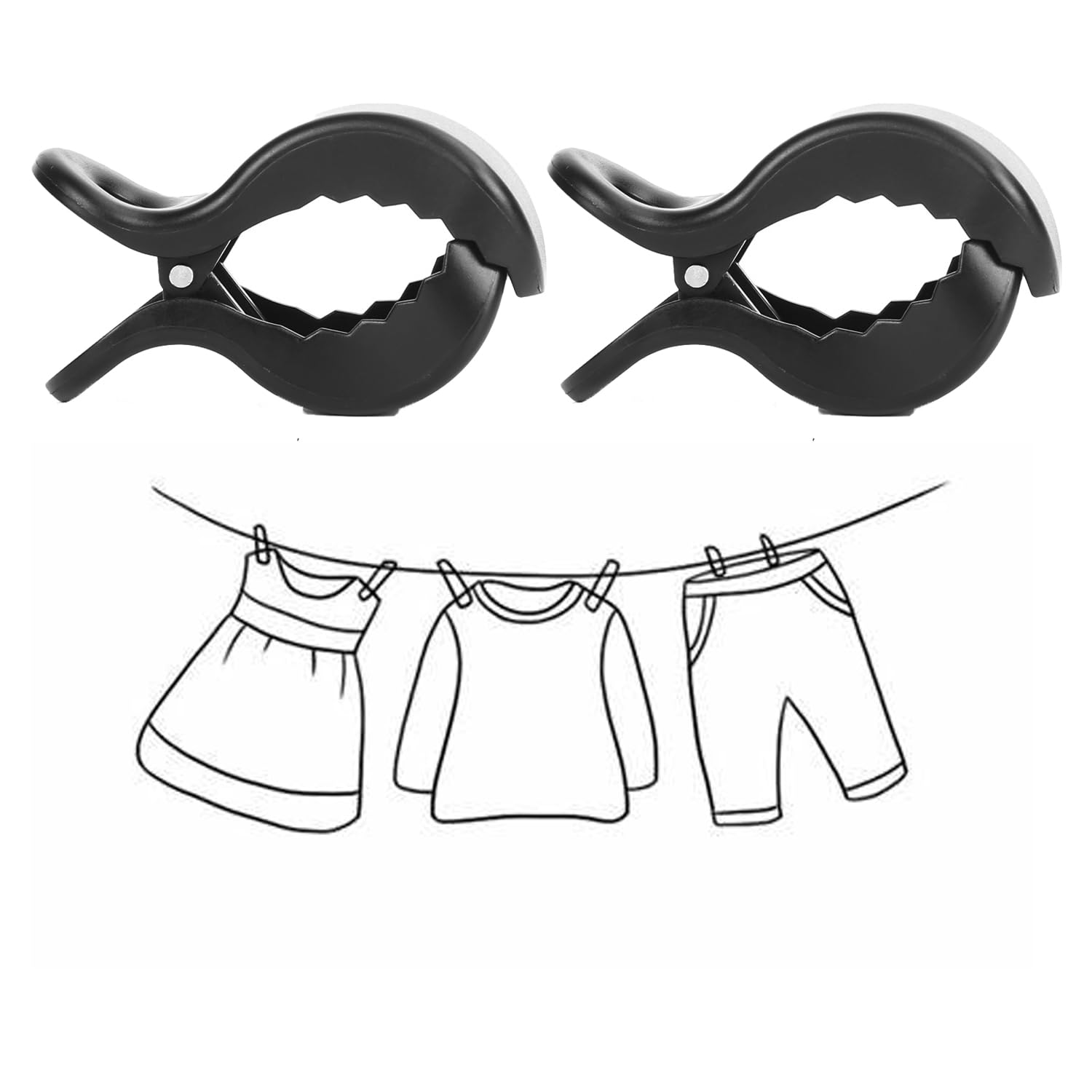 6 pinzas para cochecito para enganchar muselina y funda de asiento de juguetes, clips de manta, clip universal de plástico, cubierta de lactancia, soporte de juguetes para cochecito, abrazadera de