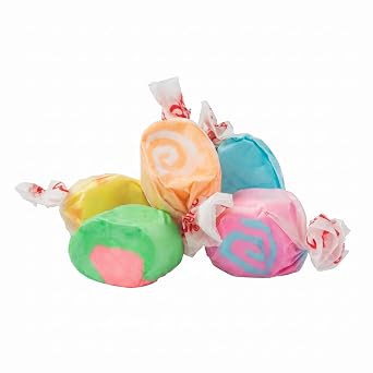 Salt Water Taffy Soft Chewy Individually Wrapped Candy Assorted Classic Flavor Mix Variety Bag 2lb, Assorted
