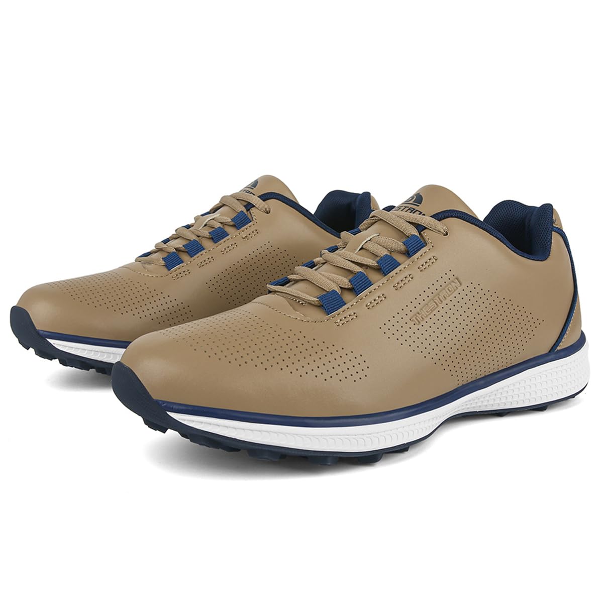 Zapatos de Golf para Hombre Impermeables y Confortables Sin Clavos Zapatillas De Deporte Entrenamiento De Golf Transpirables Y Clásicas