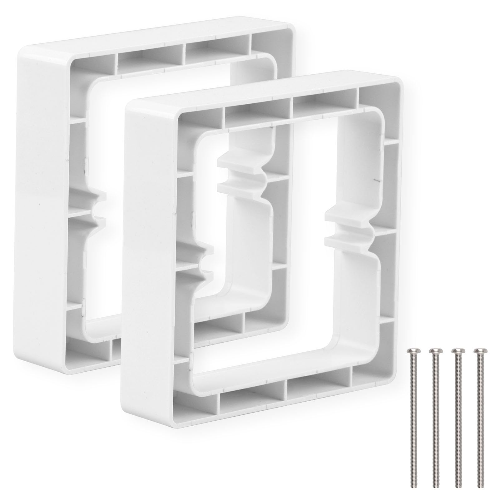 2 Pack Single Socket Spacer 20mm Gang Box Extender Flush Mount