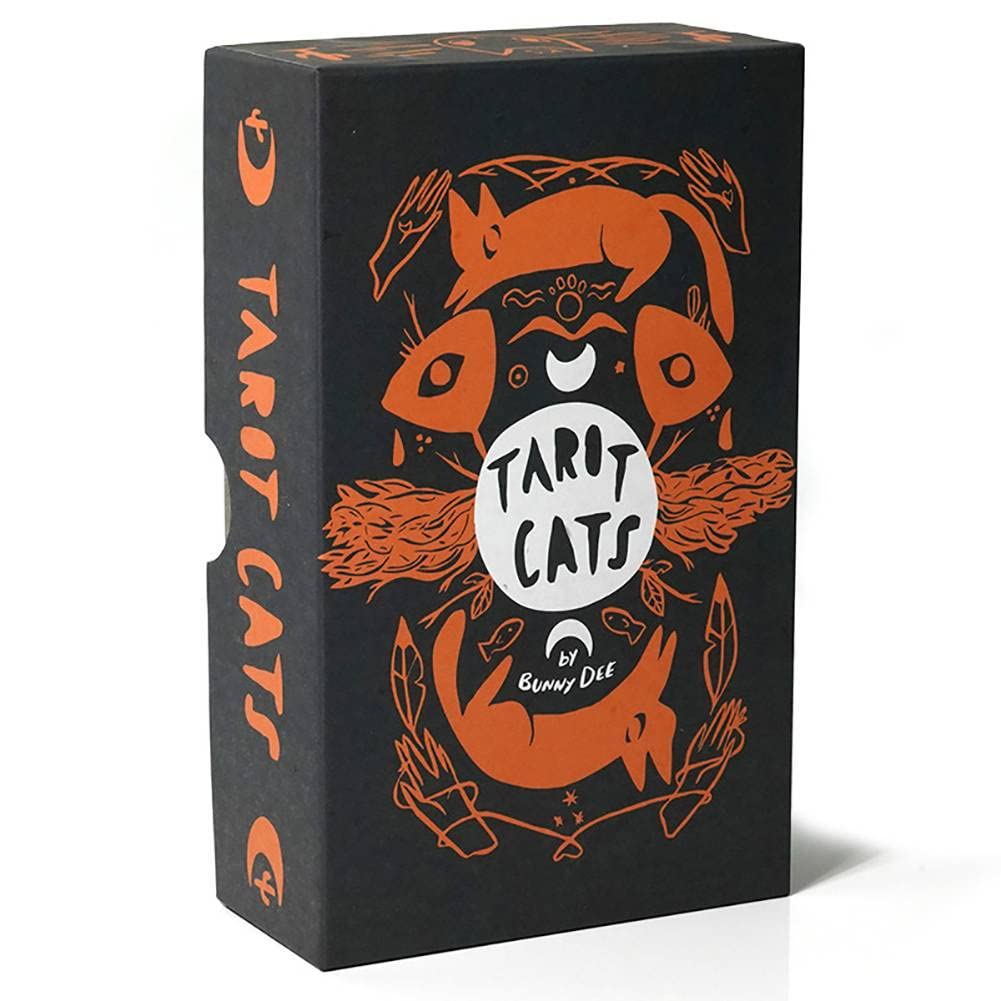 Tarot Cats de 78 cartas con borde dorado, un regalo ideal para amantes de felinos