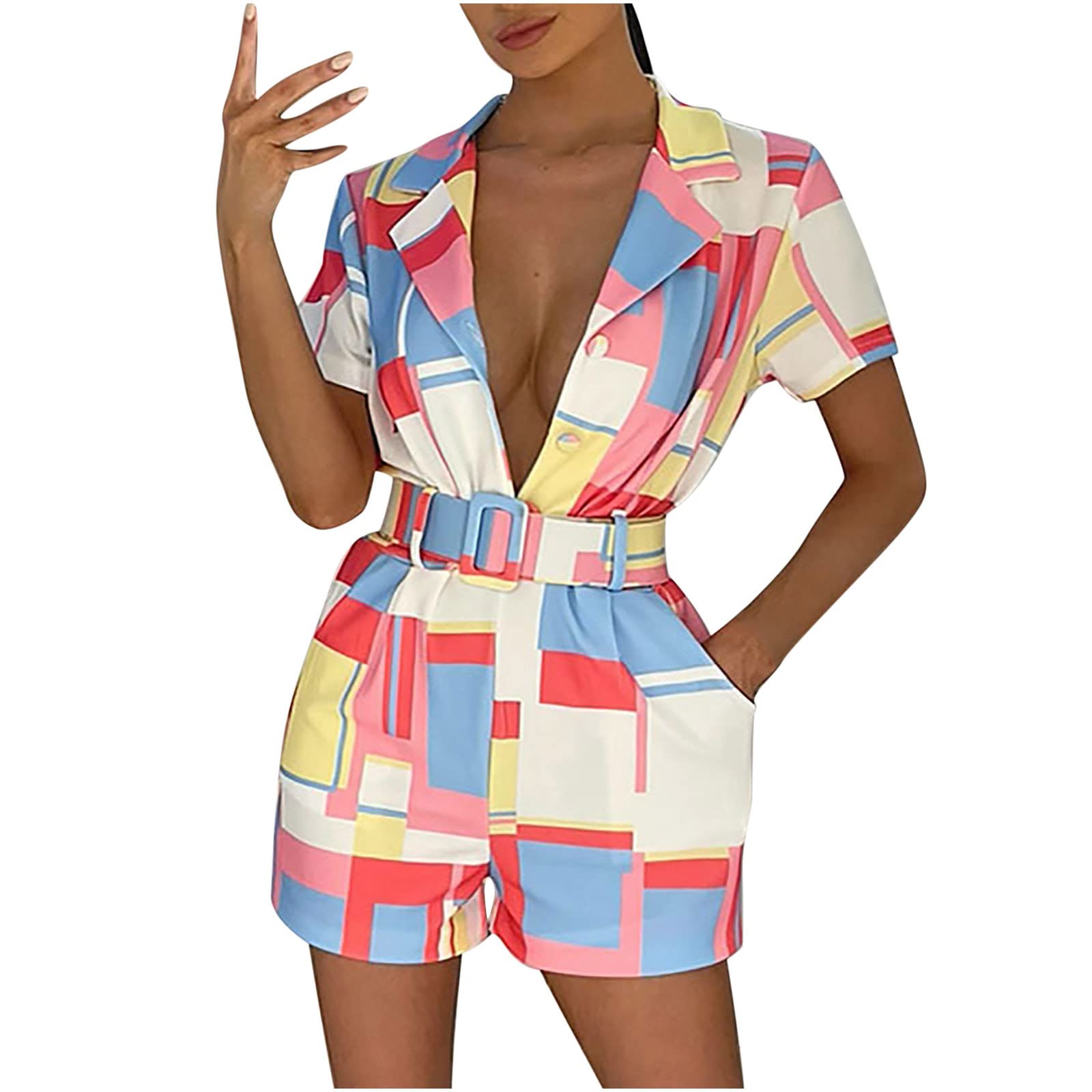 Amhomelywomens Trouser Suits Piece Office Blazer Shorts Sets