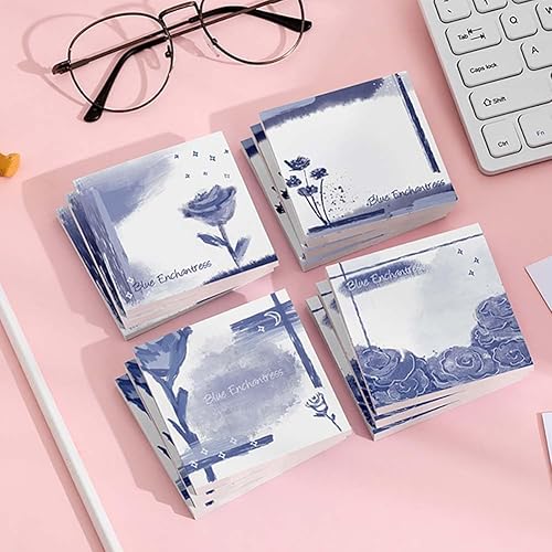 Miniatura 3 de Juego de 4 blocs de notas adhesivas florales, 3.0 x 3.0 pulgadas, notas adhesivas personalizadas, notas adhesivas bíblicas para recordatorios,