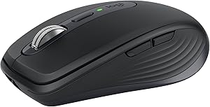 Logitech MX Anywhere 3S Compact Wireless Mouse, Fast Scrolling, 8K DPI Any-Surface Tracking, Quiet Clicks, Programmable Bu…