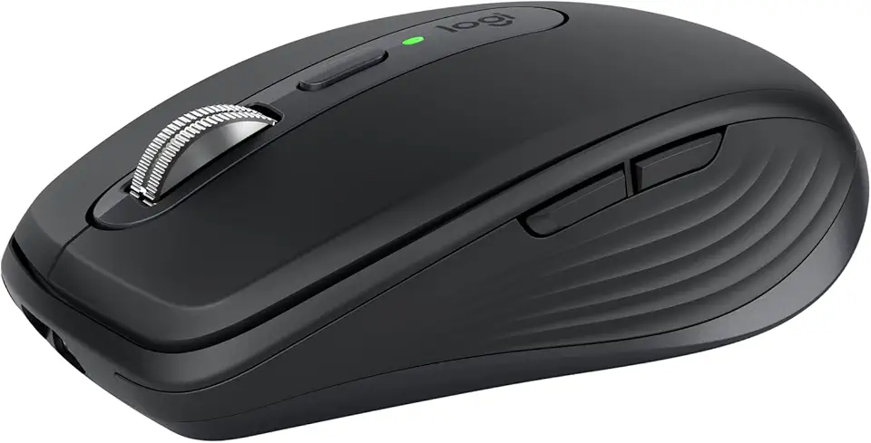 Mouse sem fio Logitech MX Anywhere 3S Compacto, Rolagem rápida, Uso em Qualquer Superfície, Clique Silencioso, Botões programáveis, Recarregável, Conexão Bluetooth - Grafite