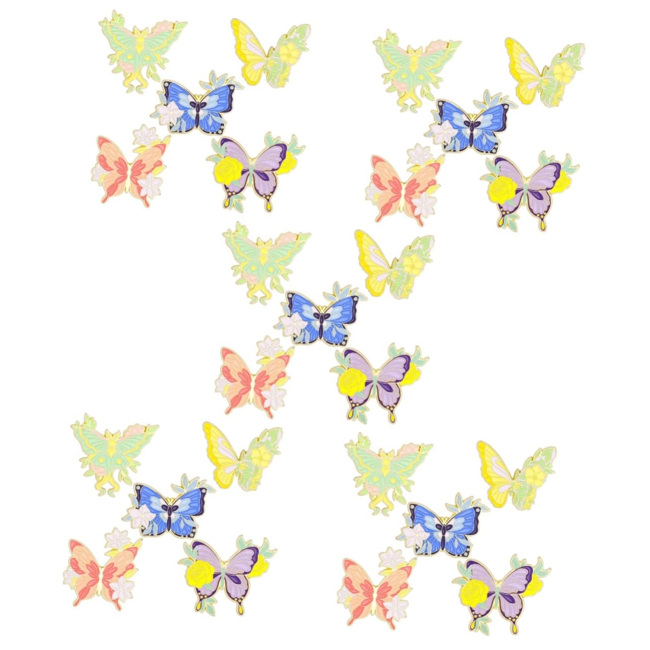 25stücke Bunte Schmetterlings Brosche Pin Handgefertigte Einzigartige Accessoires Für Kleidung Schals Und Taschen Schöne Farben Und Designs Für Modisches Statement