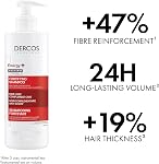 Vichy Fortifying Shampooing, Dercos Energy+ Shampoing capillaire avec Niacinamide & Vitamine E à protéger, Fortifier, Thicken, & Renforcer les cheveux. Réduire le frisottis et la rupture des cheveux. 400mL