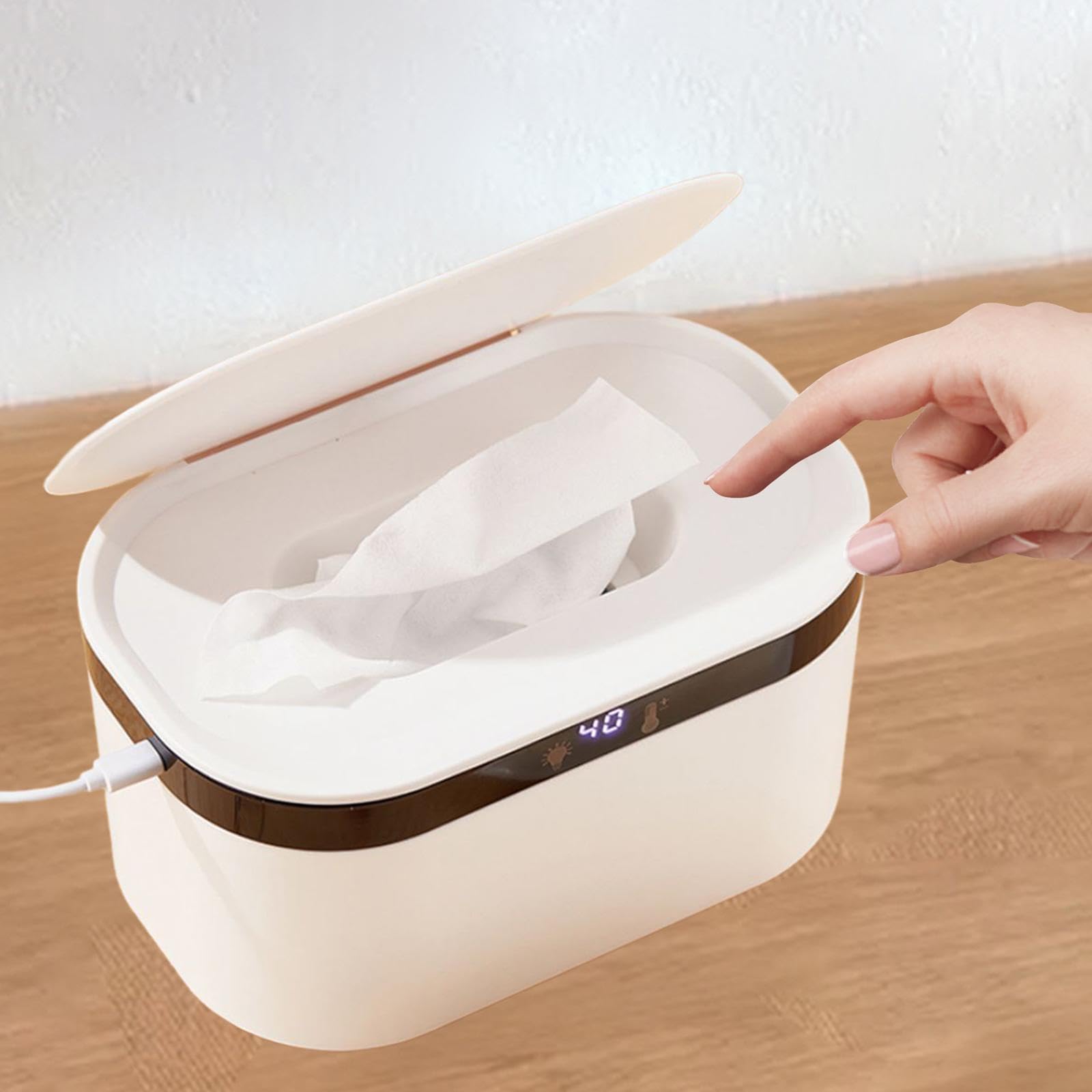 Oshhni Chauffe-Lingettes et Distributeur de Lingettes Humides, Thermostat de Chauffage de Lingettes, Machine à Lingettes Humides