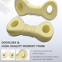 Vista 4 de Almohada Cervical para el Cuello, Di Adiós al Dolor de Cuello, Almohada de Soporte de Cuello para Viajar para Dormir de Lado, Almohada de Espuma