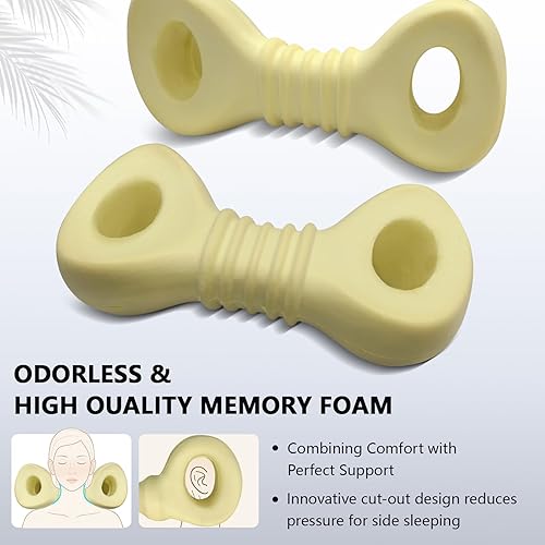 Miniatura 4 de Almohada cervical cervical, di adiós al dolor de cuello, almohada de apoyo de cuello de viaje para dormir de lado, almohada ergonómica de espuma