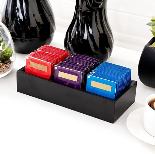 Miniatura 120 de Restaurantware - Organizador de condimentos de café de 9.5 x 4.25 x 2 pulgadas, 1 organizador rectangular de crema - 3 compartimentos, resistente a