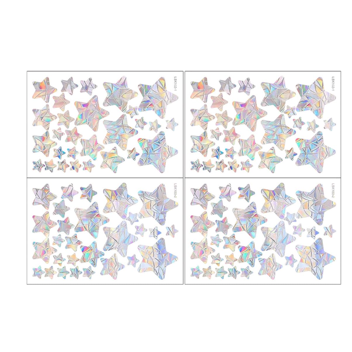 PRETYZOOM 10juegos Pegatinas Adhesivas De Estrellas Para Ventanas Decorativas y Anticolisión De Para Captar Luz Solar y Proteger Aves Para Hogar y Oficina