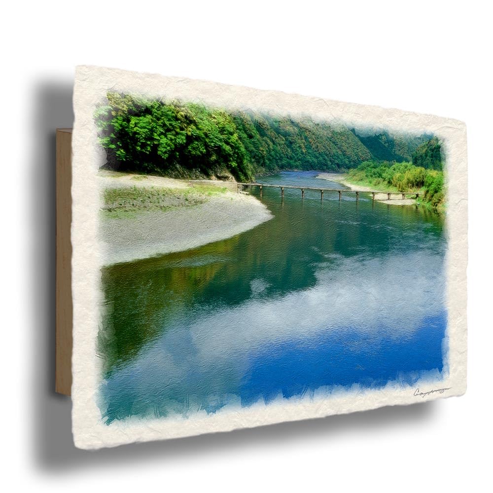 Amazon.co.jp: Natural Memories 玄関に飾ると運気が上がる絵画 和紙の