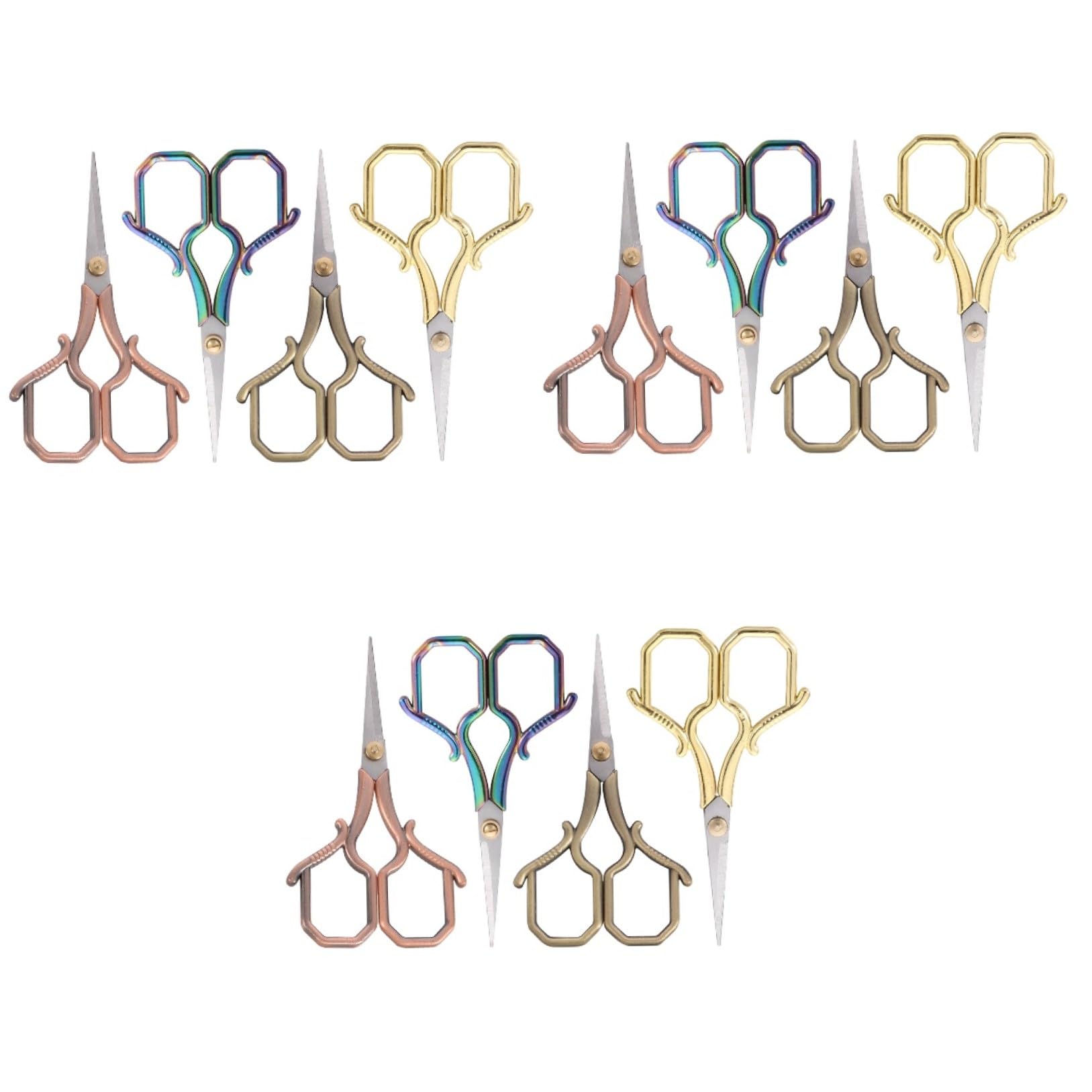 Operitacx 12piezas Tijeras De Costura Vintage Para Bordar Pequeñas Tijeras De Manualidades Afiladas y Portátiles Para y