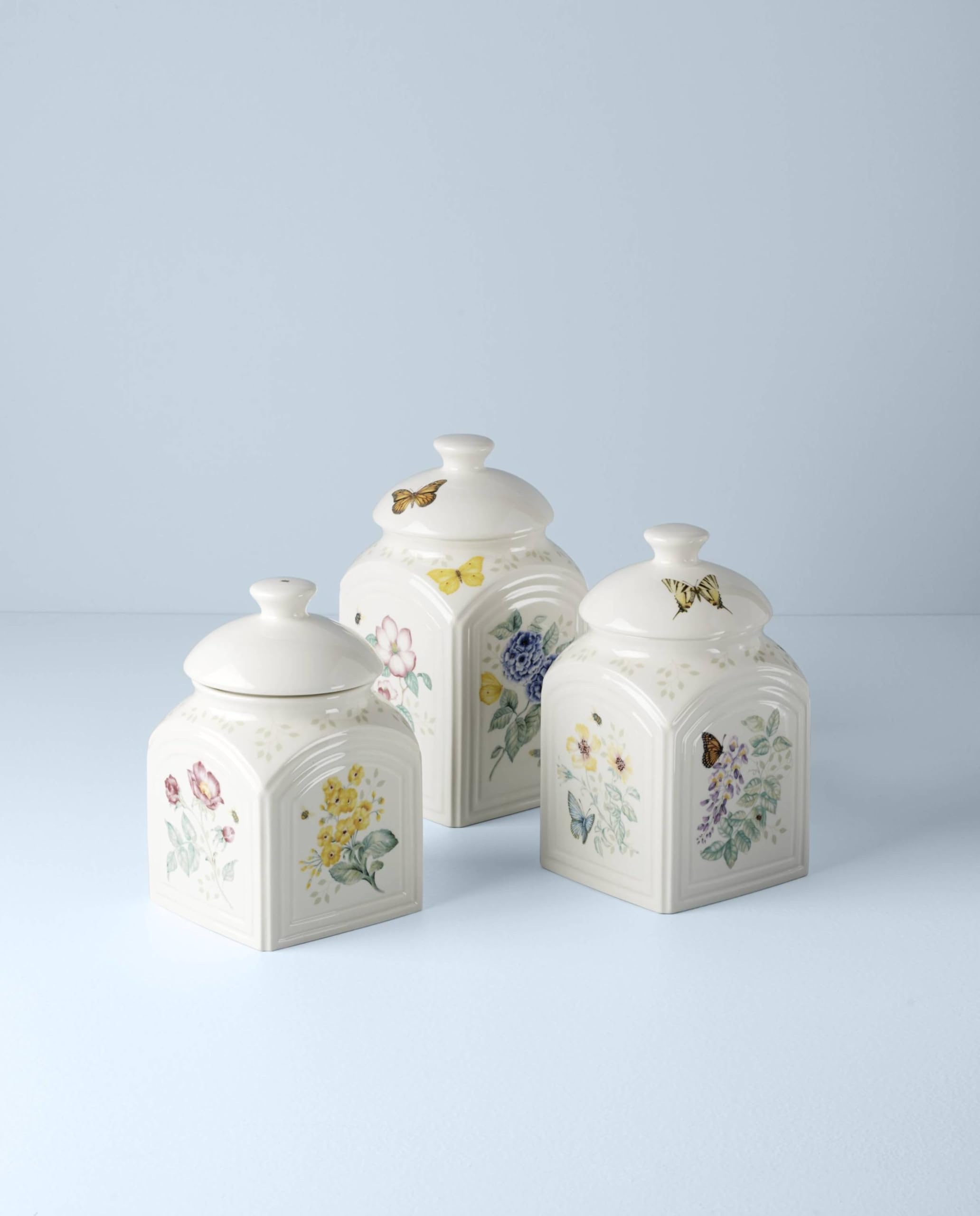 【Lenox】レノックス キャニスター 3点セット バタフライメドウ _ 食器 Amazon | Lenox バタフライメドウキャニスターセット | Lenox | 保存