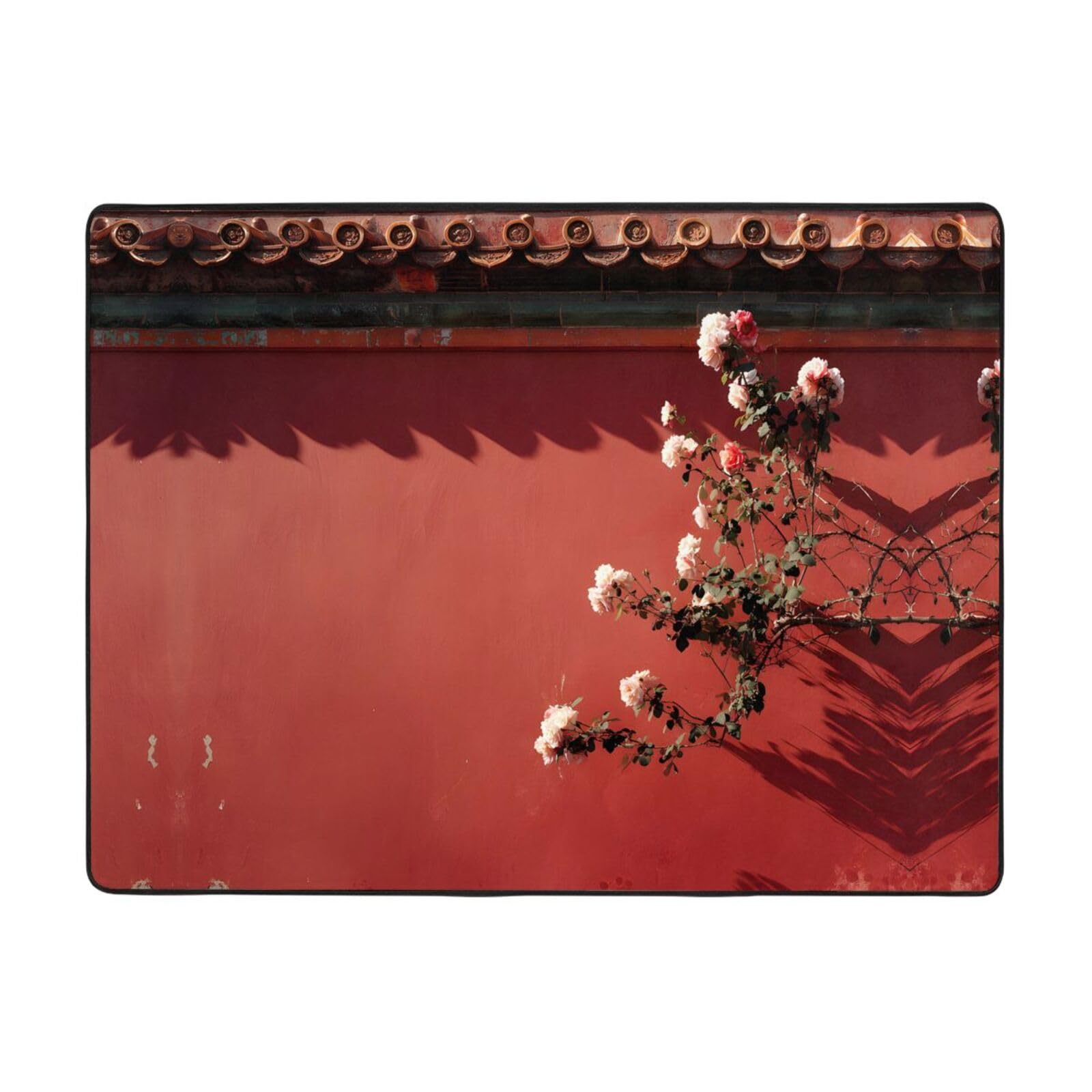Tapis de sol absorbant en flanelle premium rose et neige