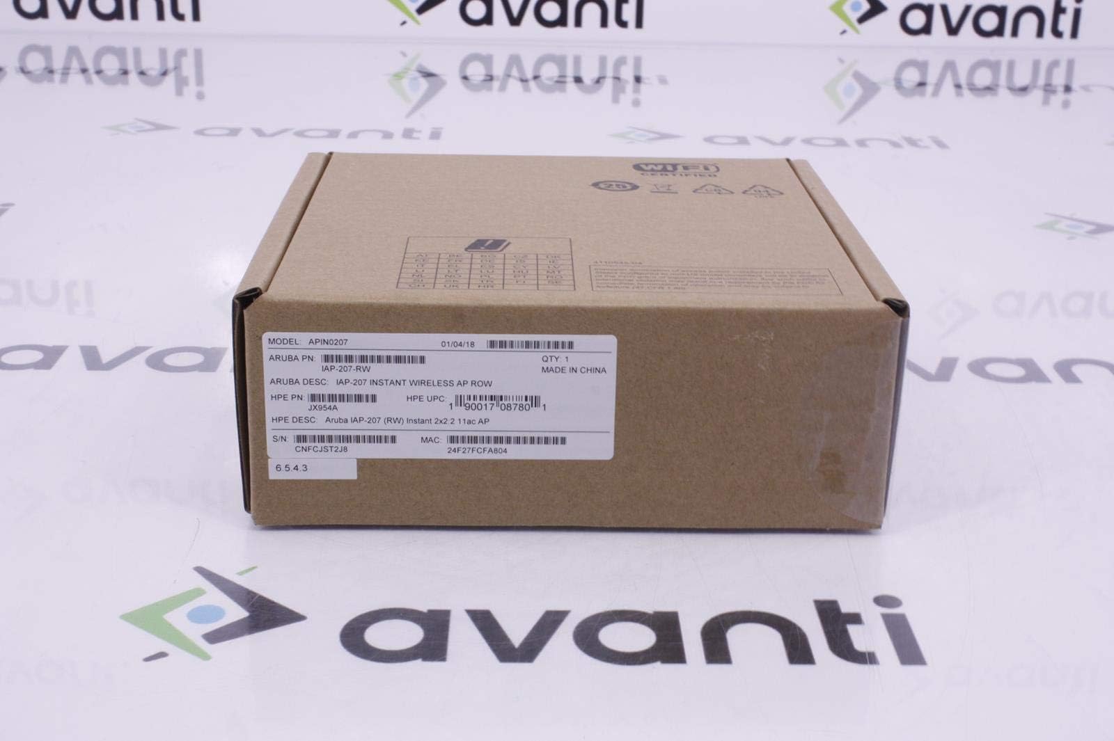 ARUBA IAP-207 (RW) INSTANT 2X2:2 11AC AP NOT