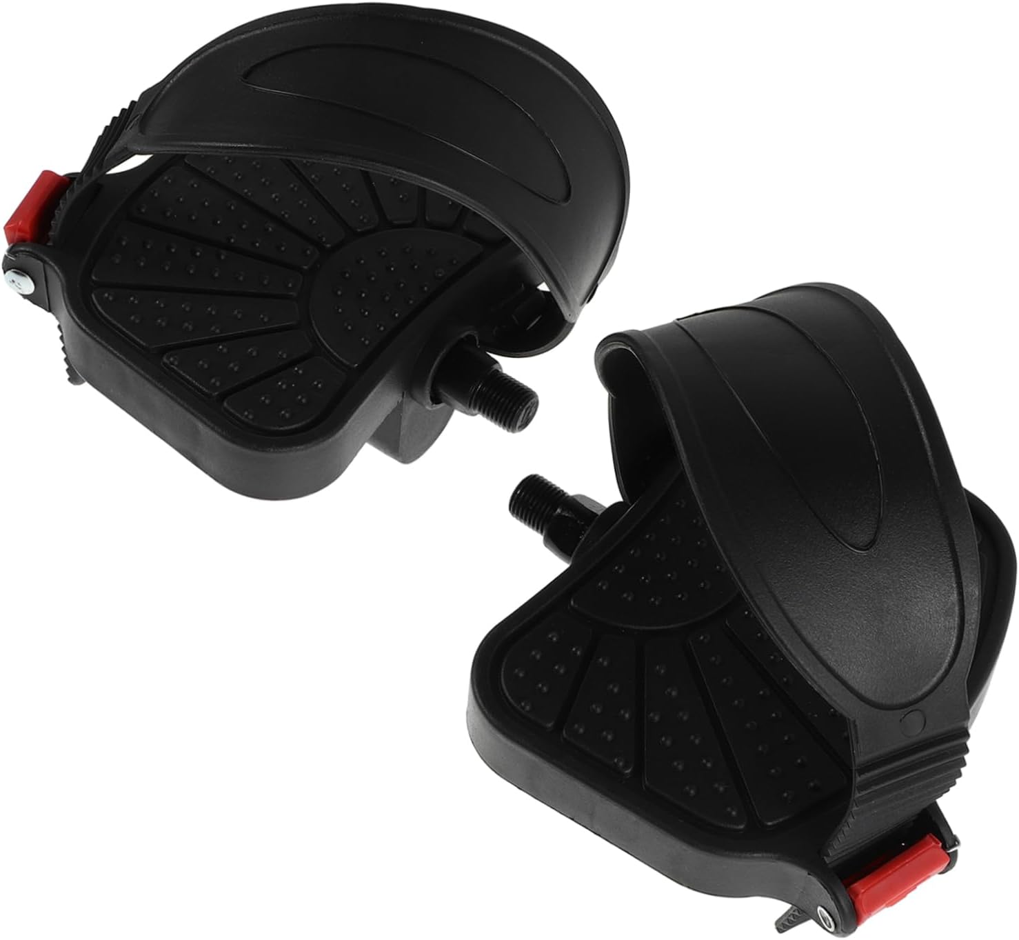 1Pair Adjustable Exercise Bike Pedals for Indoor Cycling Mountain Bikes Essential Replacement Parts with Straps Durable Material for Optimal Performance