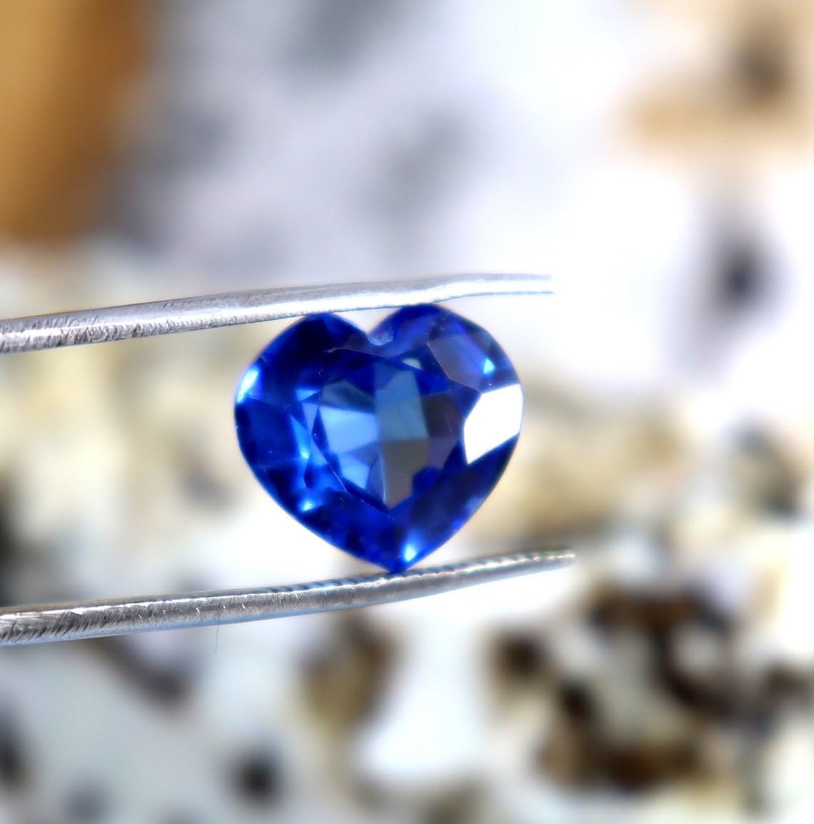 10 Ct Heart Cut Natural Blue Sapphire – Certified Faceted Loose Stone | Mined Sapphire for Jewelry Making | Genuine Untreated Gemstone