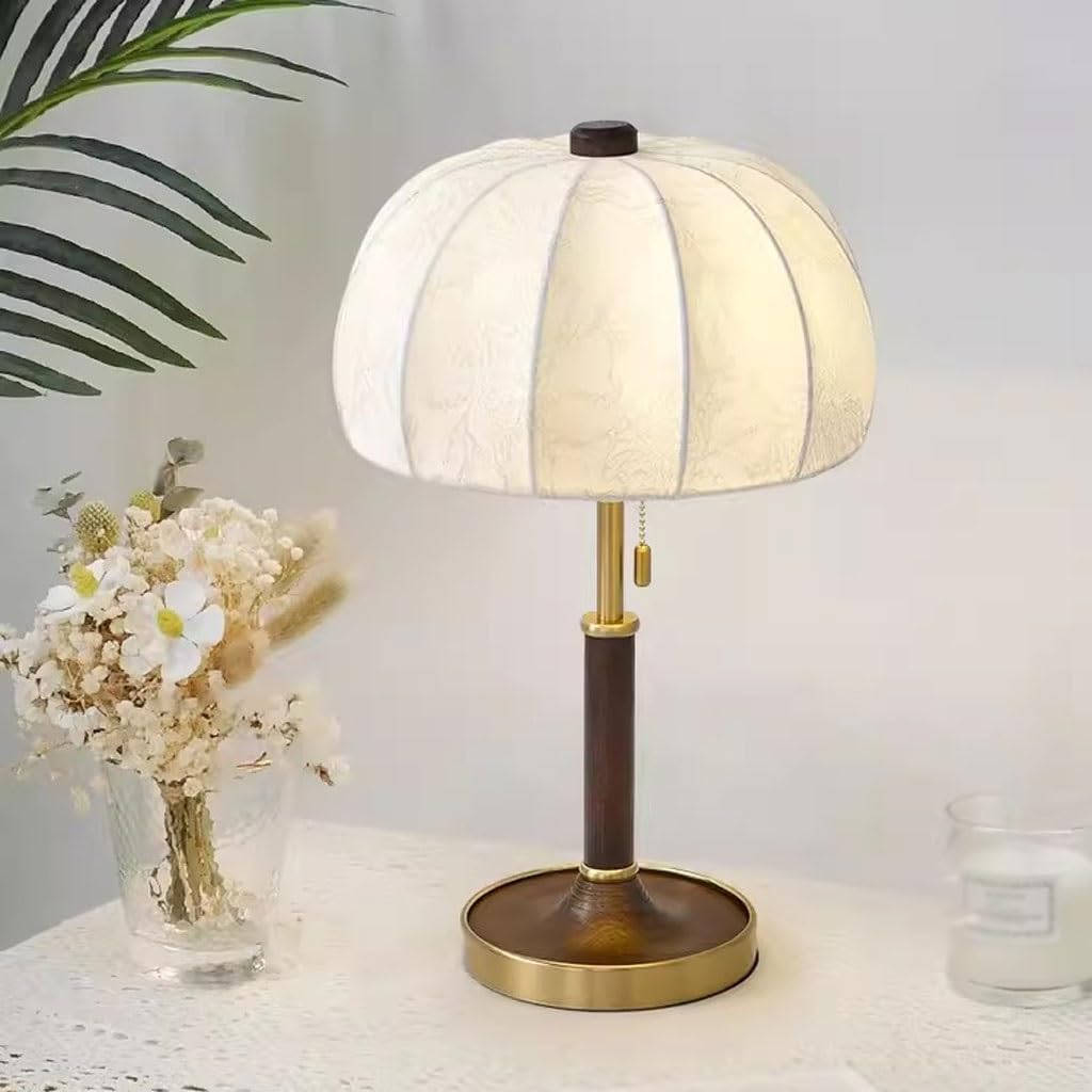 Dekoracyjna lampa stołowa obok łóżka postmodernistyczna retro sypialnia tkanina drukowana lampa stołowa badanie lampka nocna światło otoczenia współczesna lampa dekoracyjna do domu(B)