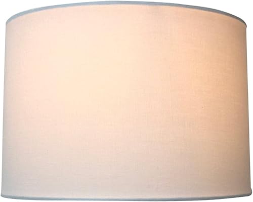 Miniatura 2 de Royal Designs, Inc. Pantalla de lámpara de tambor poco profundo, Uno Fitter, HB-641UT-14WH, blanca, 13 x 14 x 9