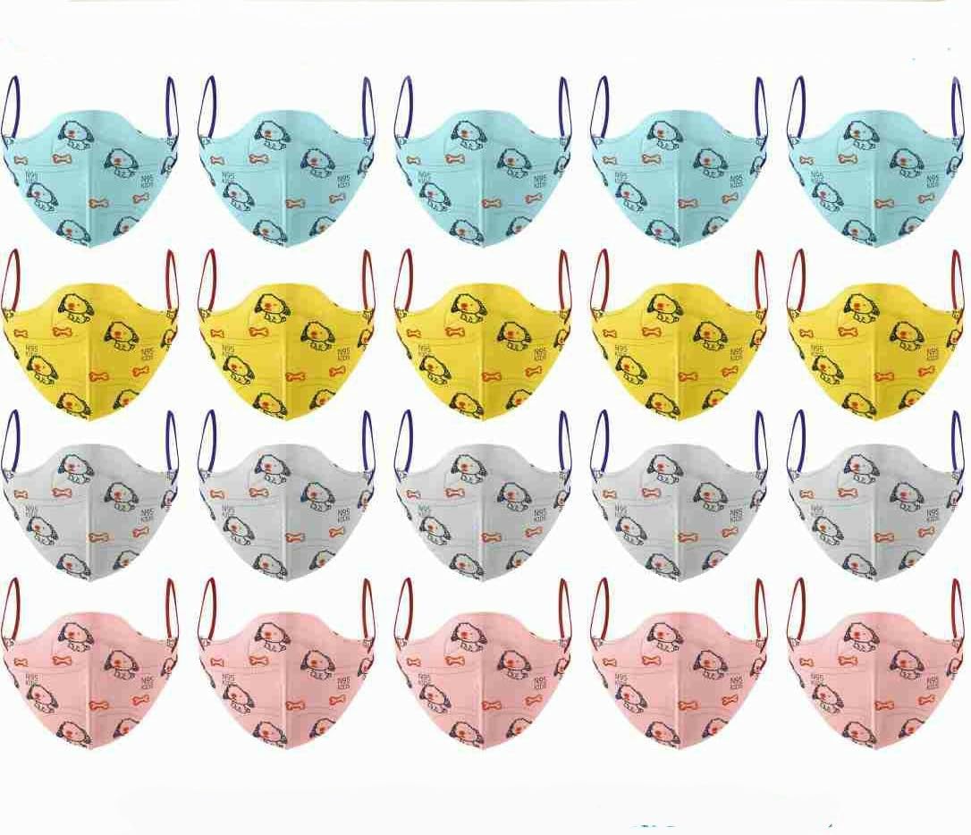 5 Layers Protraction of Anti Dust/Pollution and Bacteria, 95% Hard Filtration, Flexible Ear Strap With Special Printed Designing For Children(Girls&Boys)-image-37