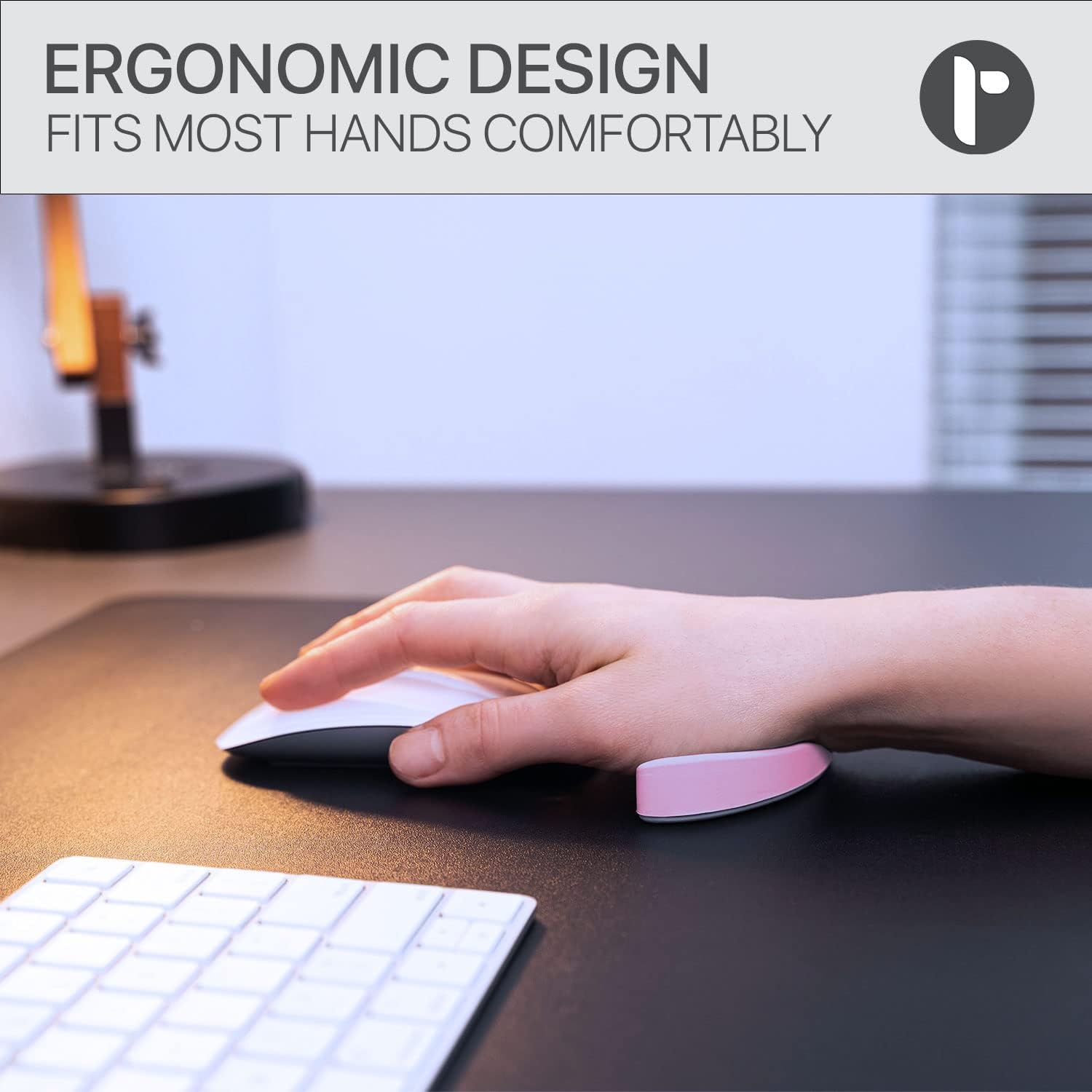 Glider V3 2025 Ergonomic Mouse Wrist Rest, Pink Sliding Palm Support for Women, Wrist Pad for Carpal Tunnel Comfort, Cute Cozy Desk Accessory for Home Office, Work, Study, and Daily Computer Use