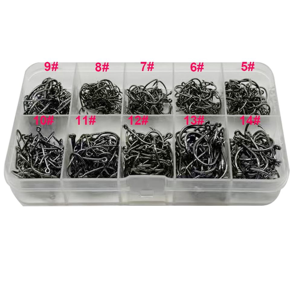 6 Hameçons JMS œillet N°6/0 - Surfcasting Et Pêche Au Vif, Paquet De 6, Noir