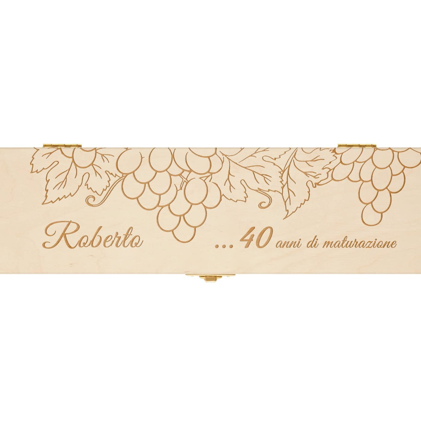 Scatola Portabottiglie Di Vino Personalizzata Maverton - Legno Di Pino - Regalo Uomo Con Incisione Laser - Foto 6