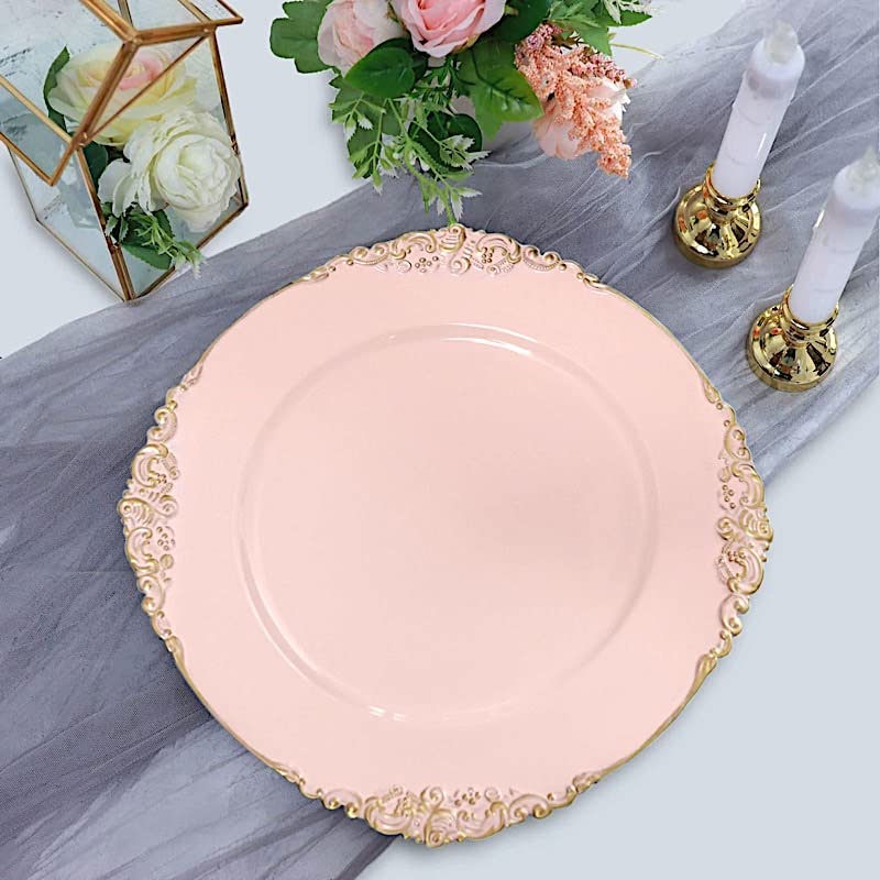 Platos cargadores redondos 13 pulgadas Blush x6 miniatura 3