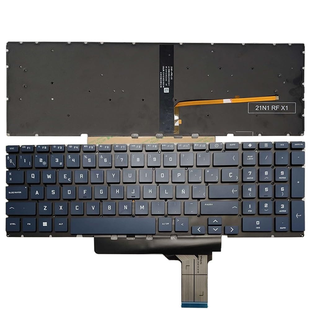 Clavier espagnol HP Victus 16-D 16-E TPN-Q263 rétroéclairé - 2