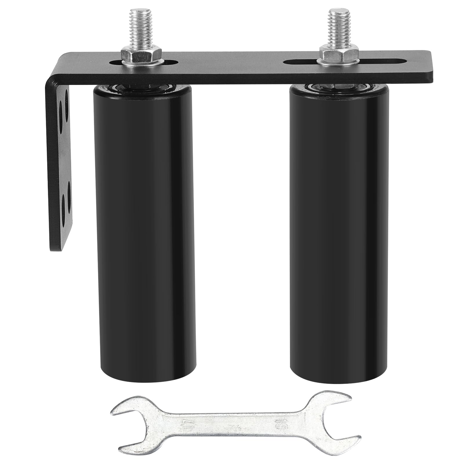 6"Gate Roller Guide,Sliding Gate Hardware with L-Sliding Gate Brackets,Sliding Gate Kit,Universal Adjustable Heavy Duty Sliding Gate Rollers,Rolling Gate Hardware Kit