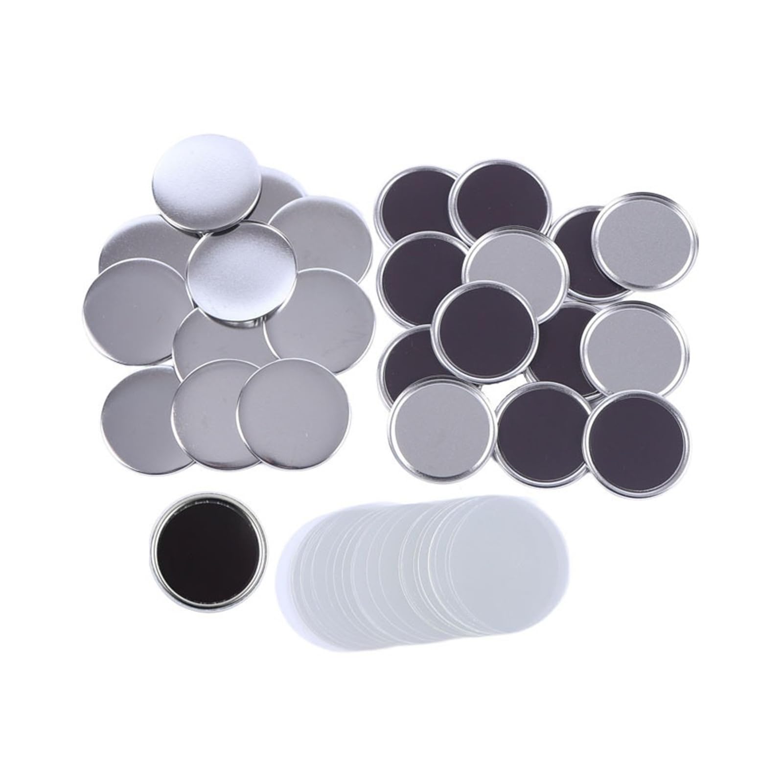 100 Sets Weißblech Weichmagnetische Kühlschrank Blanko Badge Materialien Pin Badge Set for Button Maker Maschine Kompatibel(25MM)