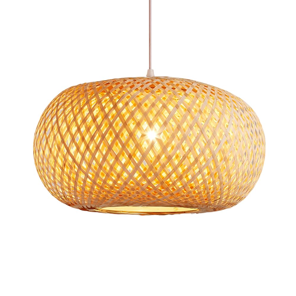 Nowa Lampa Wisząca Z Bambusa W Stylu Chińskim Lampa Wisząca Z Wikliny Herbaciarnianej Okrągły Żyrandol W Stylu Vintage Z Latarnią Tkane Lampy Sufitowe Do Wystroju Domu Do Jadalni, Baru