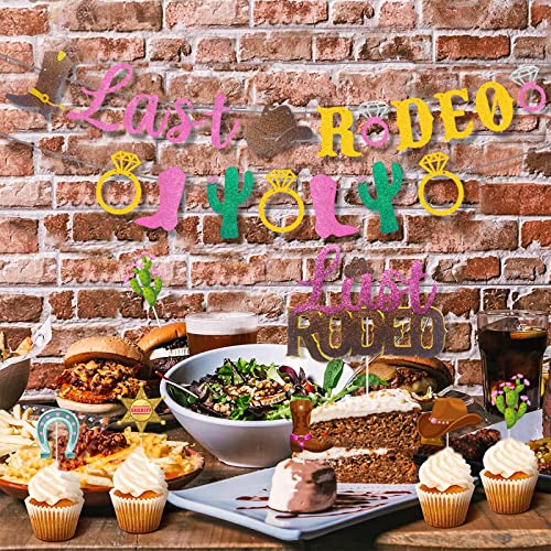 Last Rodeo Bachelorette Party Decorations, Hombae Western Cowgirl Theme Balloon Garland Arch Kit, Gold Glitter Last Rodeo Banner Cake Topper Ring Balloon For Final Rodeo Bride To Be, Bridal Shower Party Supplies #TOP6