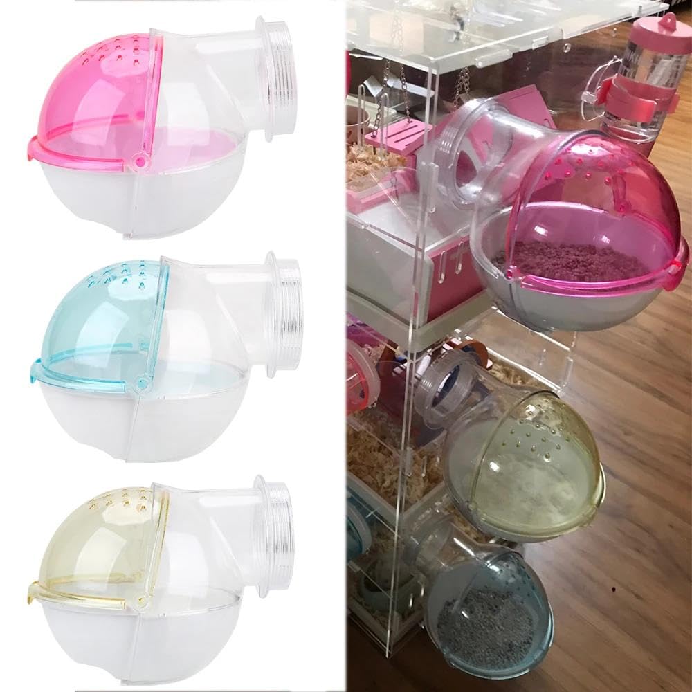 Juguete for hámster, 2 Piezas, baño for hámsteres, Chinchilla, casa for Ratas, Sauna, baño for hámsteres pequeños, baño Azul,Juguetes para hámster(Blue)