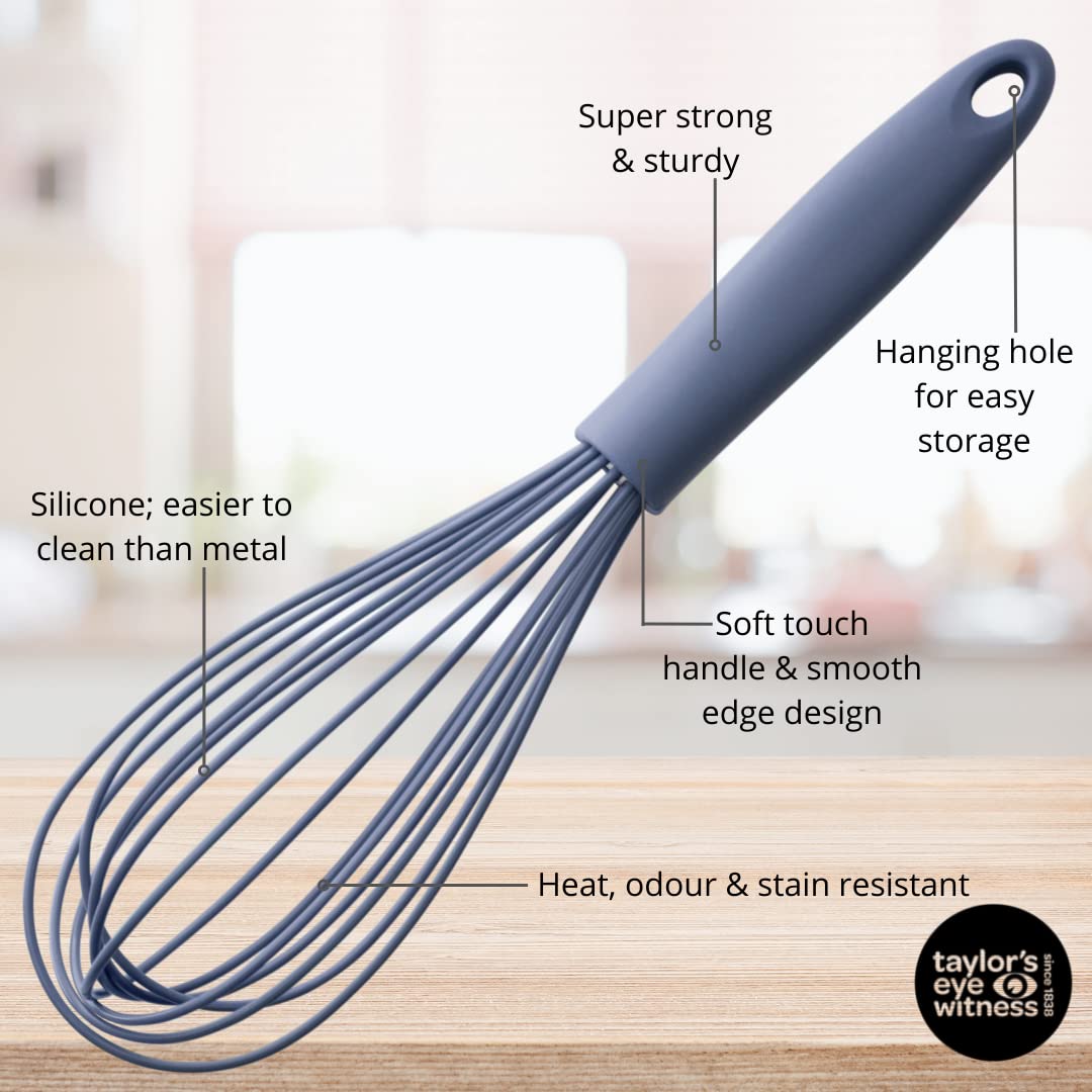 Utensilios de cocina, colores variados Silicone Whisk 29cm/11.5" Azul vaquero. — view 4