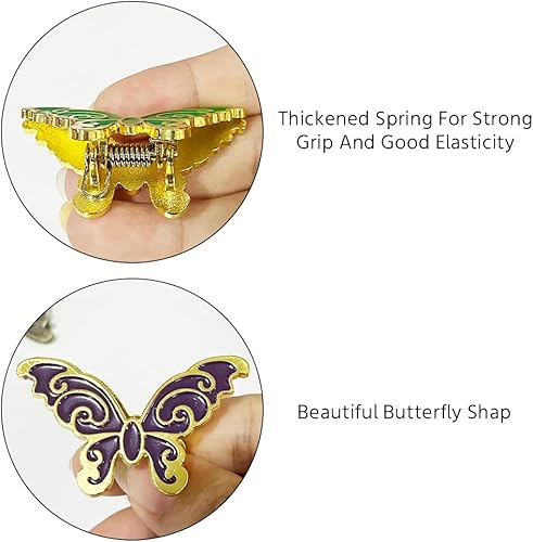 Miniatura 5 de WAYUTO 4 clips metálicos de mariposa para carpetas de papel, clip para carpeta de documentos, clip para carpeta de documentos, clips decorativos