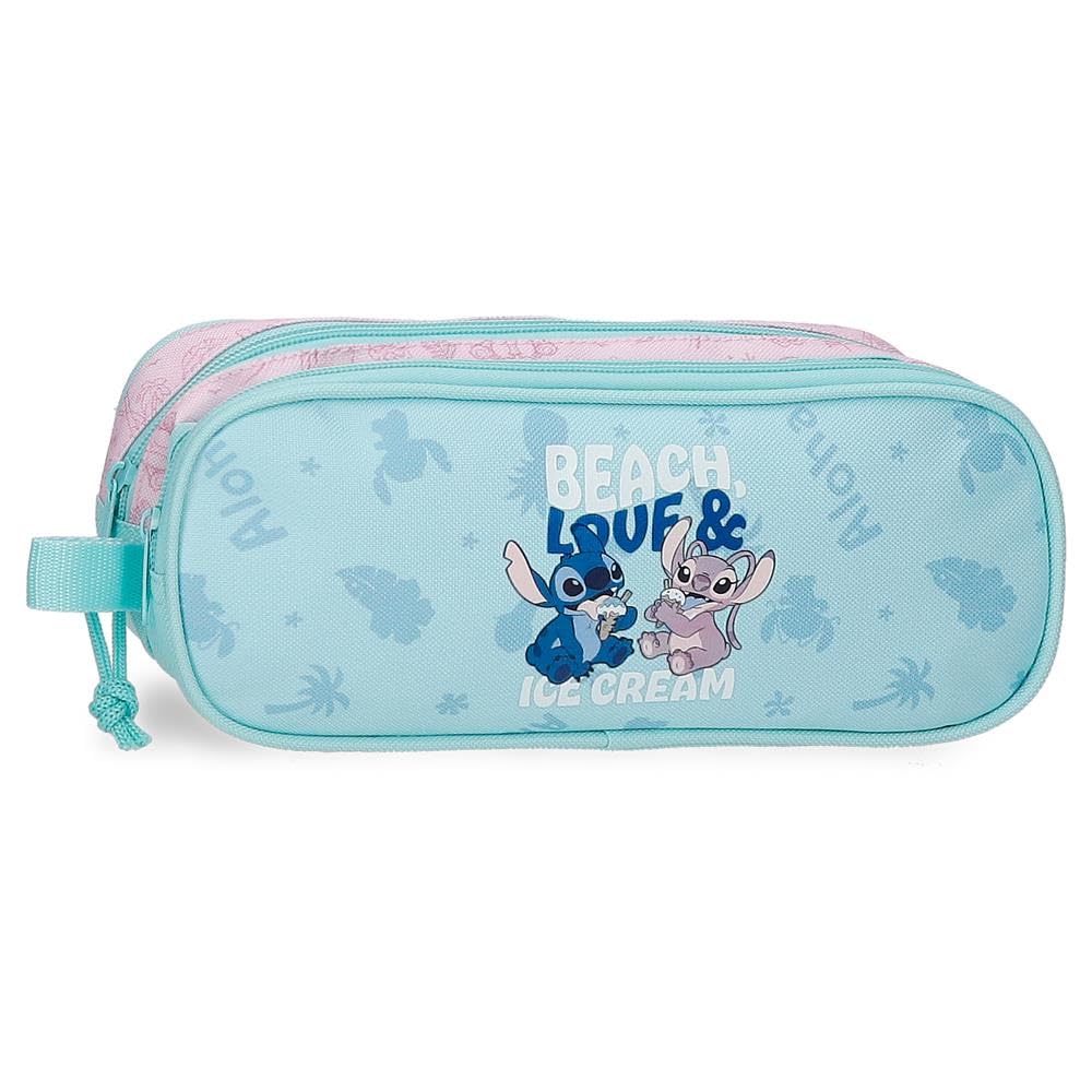 Joumma Disney Stitch Beach & Love Neceser Dos Compartimentos Turquesa Verde 23x9x7 cm Polyester