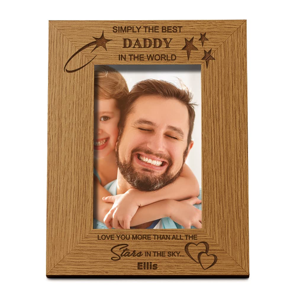 Ukgiftstoreonline Daddy Personalised Best In The World Photo Frame 5 X 7