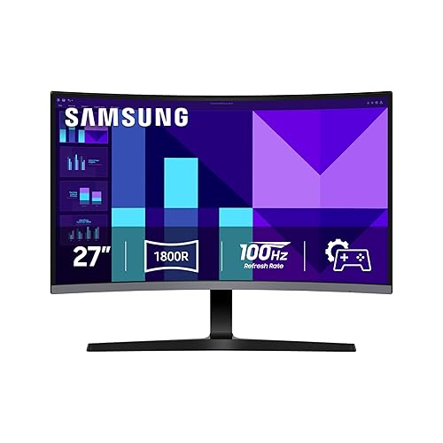 Samsung 27-inch S3 (S39GD) FHD 100Hz Curved Monitor, Game Mode, Eye Saver Mode, Multiple Connectivity with HDMI Port, Built-in Speakers, LS27D396GANXZA, 2025 - 27-inch