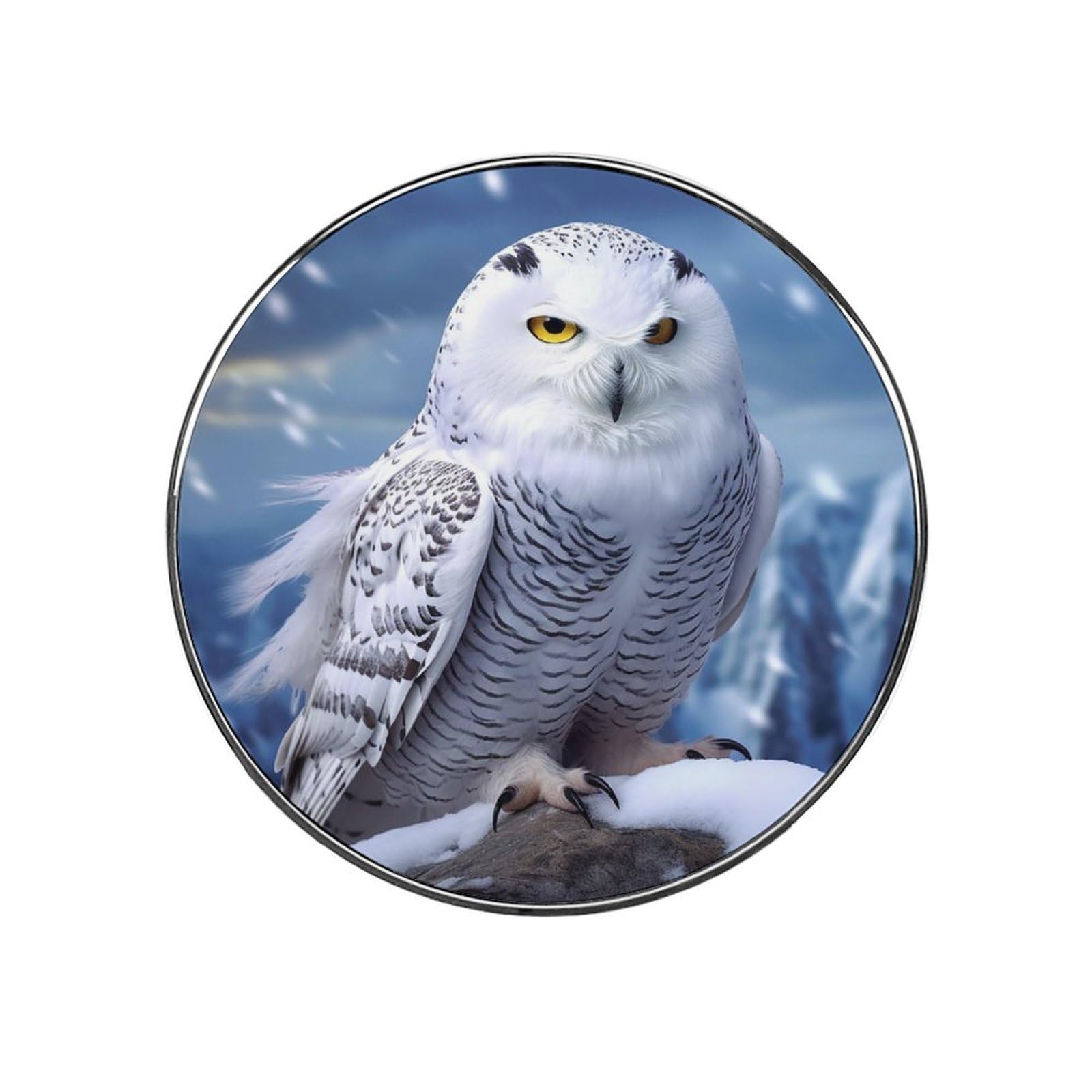 Fridge Magnets Waterproof Small Strong Magnets for Fridge Arctic Owl Refrigerator Magnets Kitchen Accessories Cute Decorative Magnets for Whiteboard Locker Office Home Decor