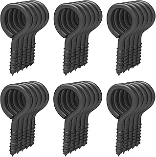 30 Pcs 2 Inch Metal Screw Eyes Hook Self Tapping Screw in Eye Hooks Ring for Indoor & Outdoor Hanging, Lifting and Securing Cables, Wires Etc Small Items, Black