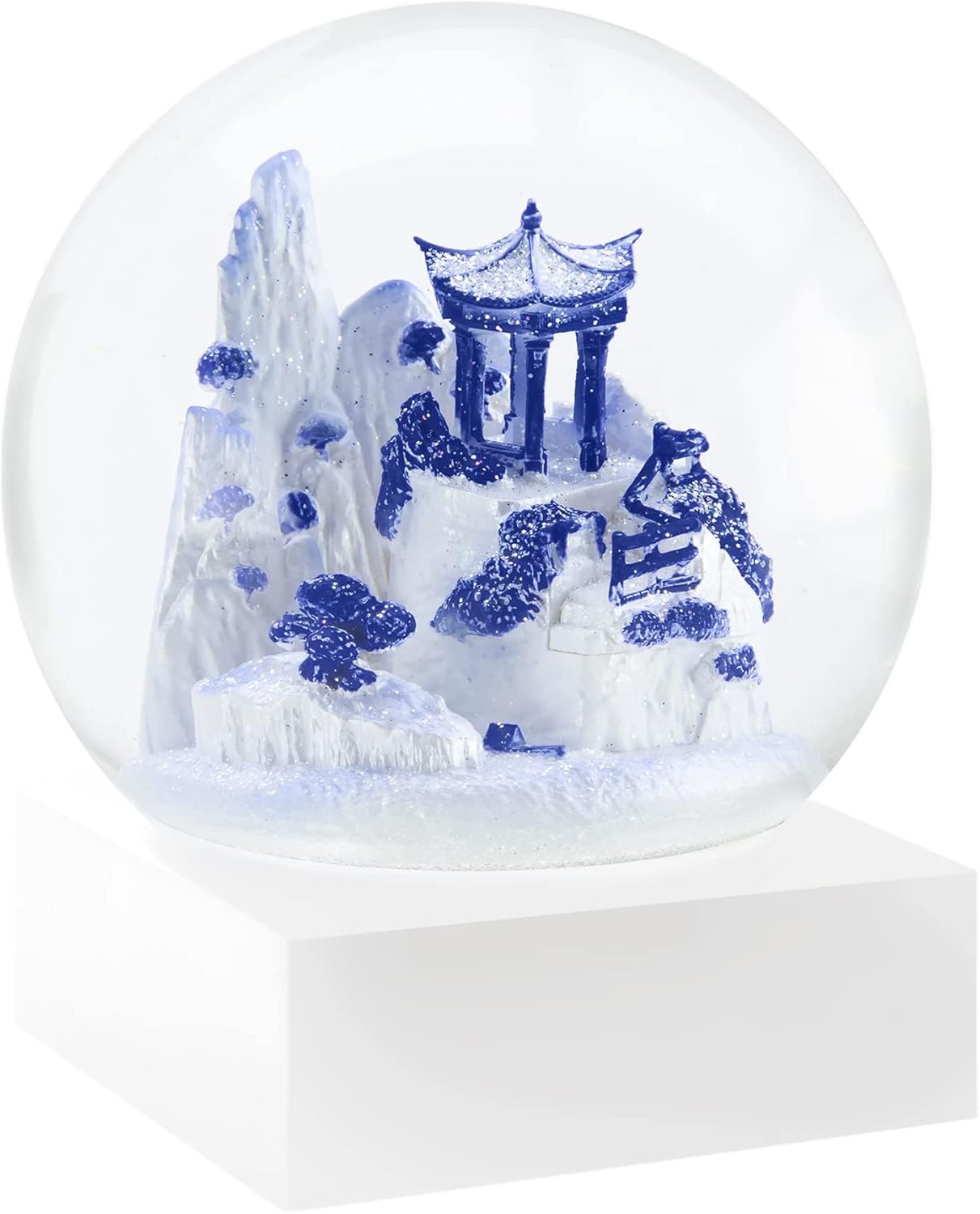 CoolSnowGlobes Blue Willow Snow Globe