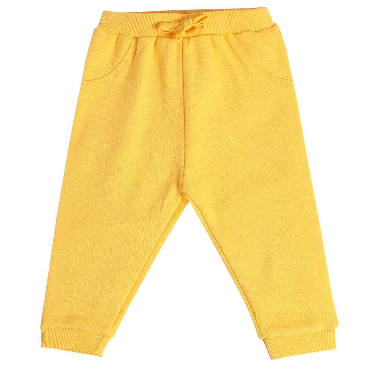 miniklub Baby Boys All Around Elastic Full Length Knit Jogger (Yellow color)-picture-11