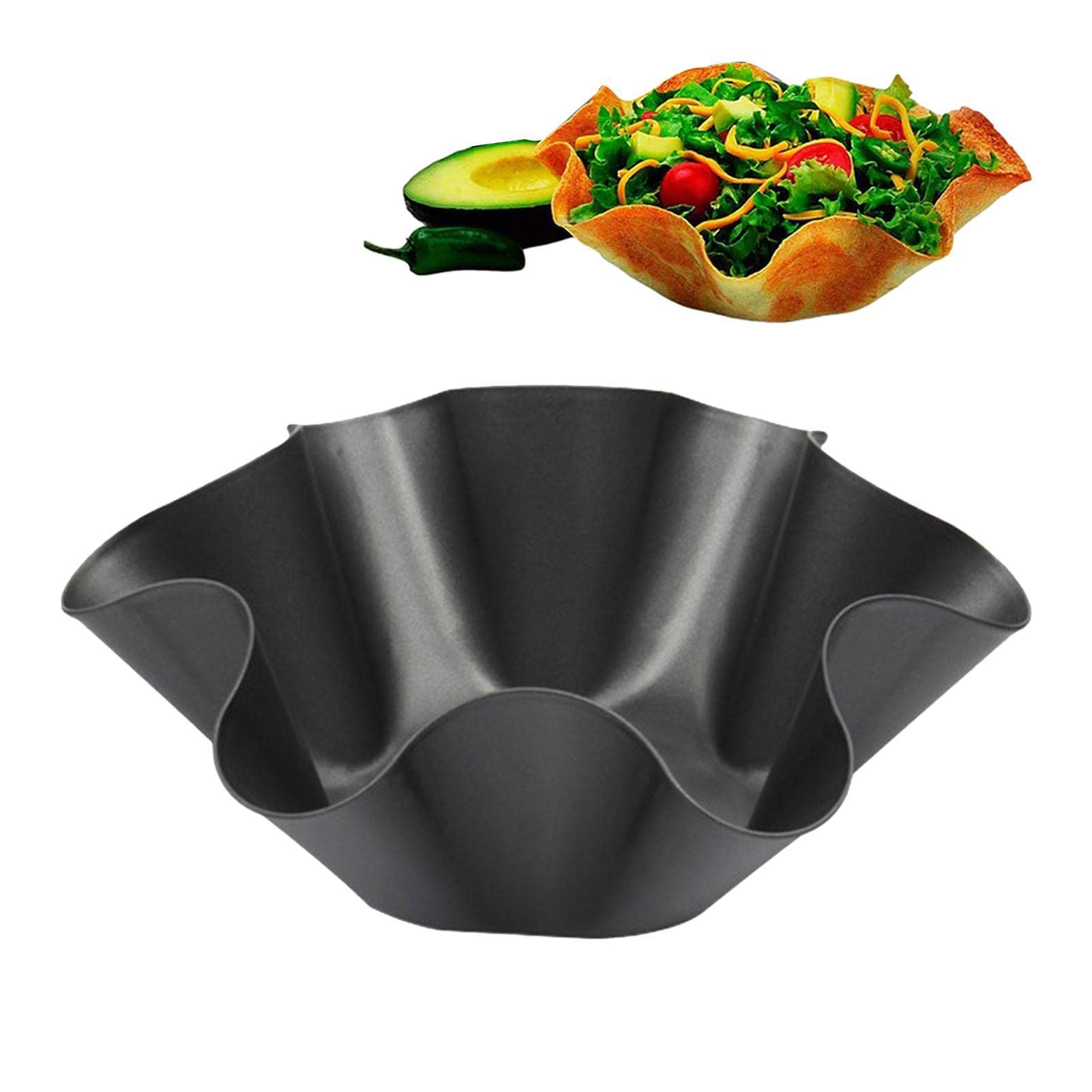 Non-stick Taco Bowls Flower Shaped,taco salad shells,air fryer taco shell mold,Tortilla Bowl Maker,Shell Bowl Baking Rapid Heat Conduction Bake Evenly for Kitchen Cooking Desserts Tostada Appetizers